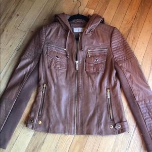 Michael Kors leather Moto Jacket